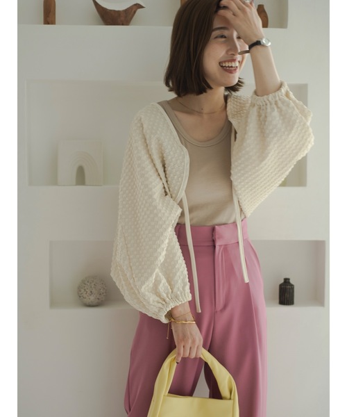 jumelle（ジュメロ）の「ポコポコボレロ（カーディガン/ボレロ・レディース・アイボリー・FREE）」の6枚目の写真