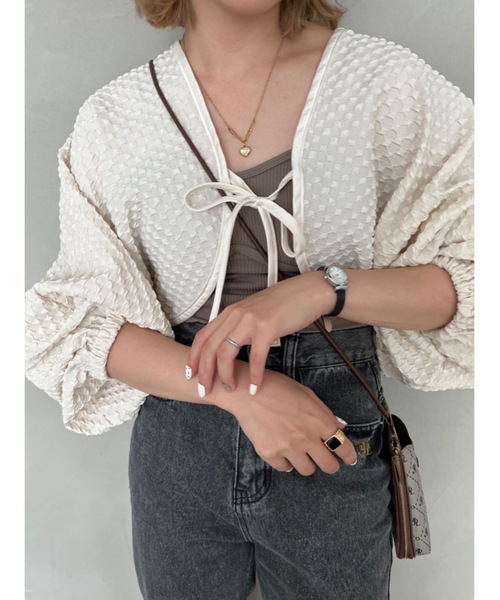 jumelle（ジュメロ）の「ポコポコボレロ（カーディガン/ボレロ・レディース・アイボリー・FREE）」の15枚目の写真