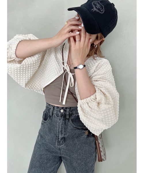 jumelle（ジュメロ）の「ポコポコボレロ（カーディガン/ボレロ・レディース・アイボリー・FREE）」の17枚目の写真