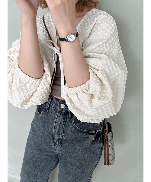 jumelle（ジュメロ）の「ポコポコボレロ（カーディガン/ボレロ・レディース・アイボリー・FREE）」の18枚目の写真