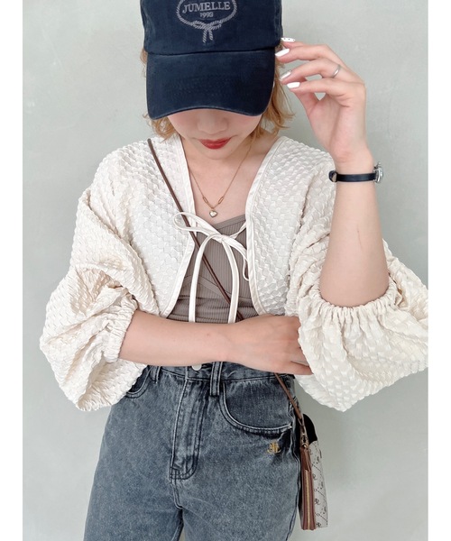 jumelle（ジュメロ）の「ポコポコボレロ（カーディガン/ボレロ・レディース・アイボリー・FREE）」の20枚目の写真