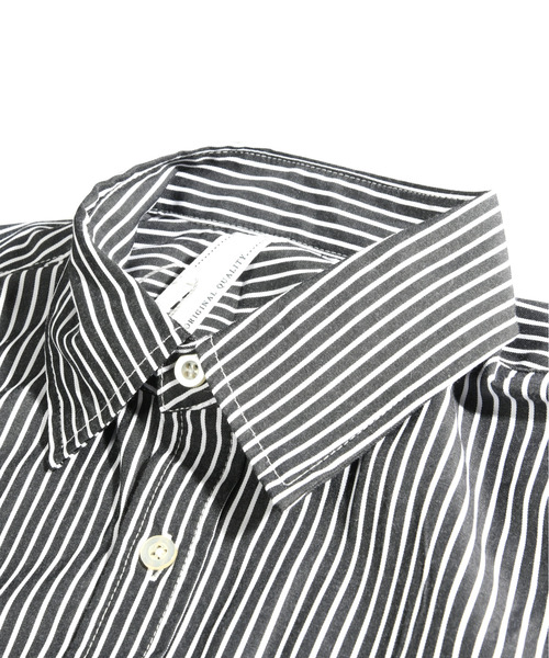 neos(ネオス)の「【neos -addictive design-】ビッグシルエット ワッペン ストライプ ハーフスリーブ シャツ(シャツ/ブラウス・メンズ・ブラック/パープル/サックスブルー・MEDIUM/LARGE/X-LARGE)」の20枚目の写真