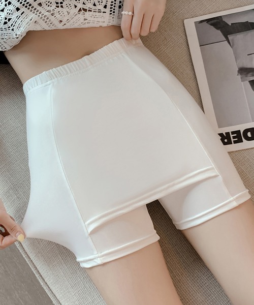 SAISON DE PAPILLON（セゾンドパピヨン）の「【お登録者数2.4万人突破】Y字ラインカバーペチコート付きインナーペチパンツ（インナーウェア/肌着・レディース・ホワイト/ブラック/ベージュ・フリー）」の4枚目の写真