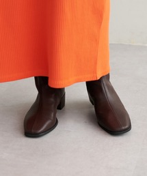 DISCOAT | スクエアトゥローヒールショートブーツ(ブーツ)