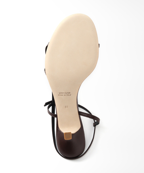 極美品✨️ BRENTA ブレンタ レザー ストラップ サンダル ベージュ BRENTA／ブレンタ】Tストラップサンダル