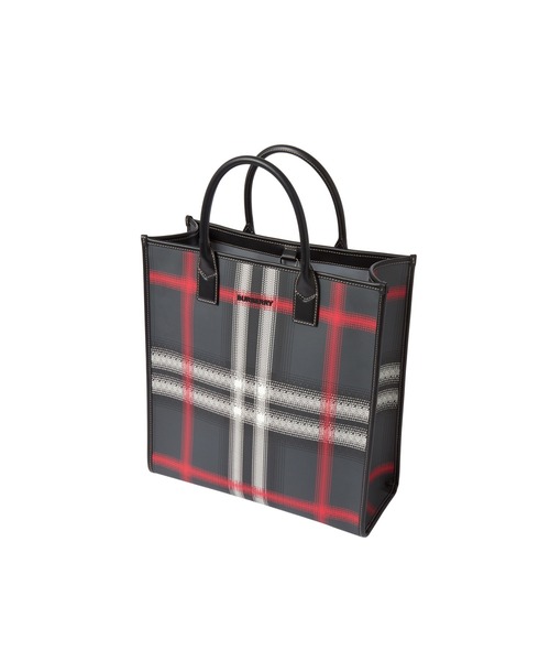 BURBERRY（バーバリー）の「ブラーチェック＆レザー トート（トートバッグ・メンズ・チャコールグレー・ONE SIZE）」の9枚目の写真