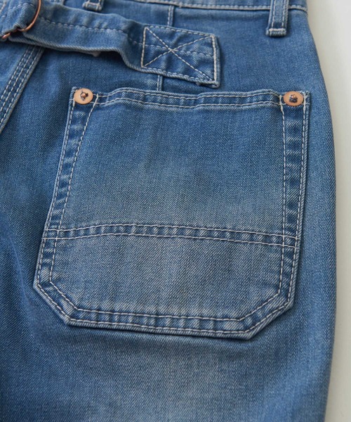 CUBE SUGAR（キューブシュガー）の「10ozデニムストレッチローライズスリムパンツ（デニムパンツ・レディース・ライトブルー/インディゴブルー・S/M）」の9枚目の写真