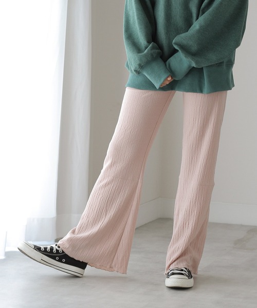 Crisp（クリスプ）の「メロウフレアパンツ（その他パンツ・レディース・ブラウン/ピンク/グリーン・FREE）」の3枚目の写真