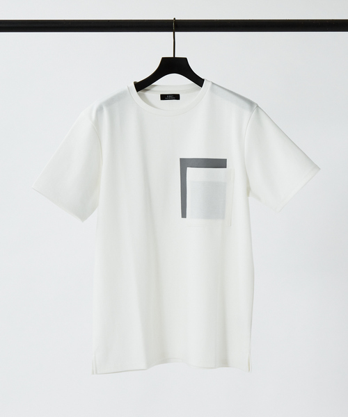 5351 POUR LES HOMMES（ゴーサンゴーイチプールオム）の「ダブルポケット半袖Tシャツ（Tシャツ/カットソー・メンズ・ホワイト/ブラック/チャコールグレー・46/48/50/44）」の2枚目の写真