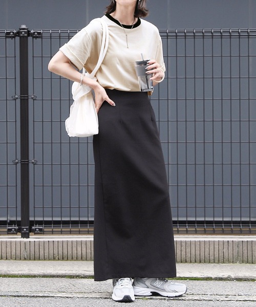 reca（レカ）の「リンガーTシャツ（Tシャツ/カットソー・レディース・ブラック/ベージュ/パープル/チャコールグレー/オートミール/ブラック系その他/グレー系その他・FREE）」の19枚目の写真