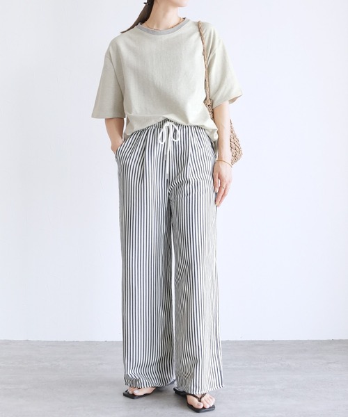 reca（レカ）の「リンガーTシャツ（Tシャツ/カットソー・レディース・ブラック/ベージュ/パープル/チャコールグレー/オートミール/ブラック系その他/グレー系その他・FREE）」の13枚目の写真