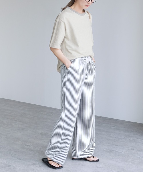 reca（レカ）の「リンガーTシャツ（Tシャツ/カットソー・レディース・ブラック/ベージュ/パープル/チャコールグレー/オートミール/ブラック系その他/グレー系その他・FREE）」の15枚目の写真