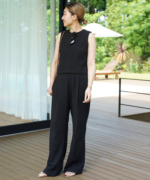ドゥーズィエムクラスTweed Cropped ブラウス (BK) Deuxieme Classe（ドゥーズィエムクラス）の「*Tweed Cropped ブラウス