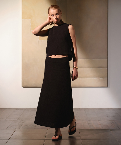 ドゥーズィエムクラスTweed Cropped ブラウス (BK) Deuxieme Classe（ドゥーズィエムクラス）の「*Tweed Cropped ブラウス
