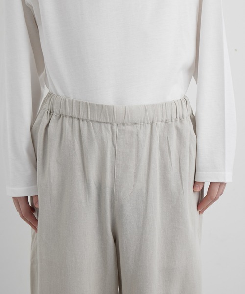 JUNRED（ジュンレッド）の「ストライプリネンイージーリラックスパンツ（その他パンツ・メンズ・チャコールグレー/ホワイト系その他5/キナリ・M/L/LL）」の20枚目の写真