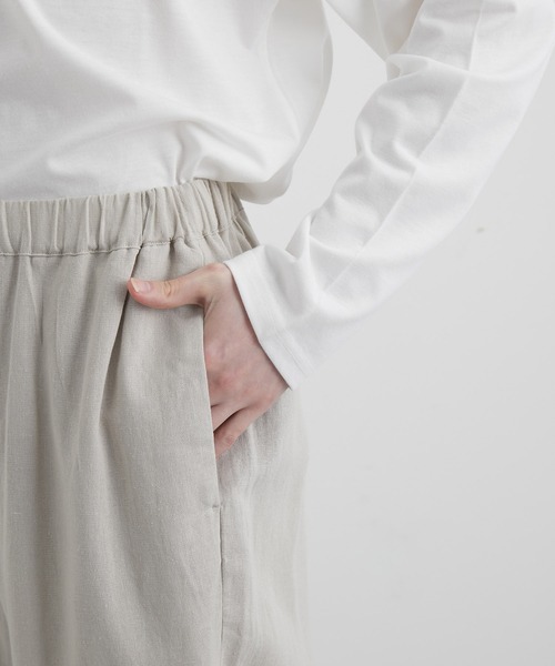 JUNRED（ジュンレッド）の「ストライプリネンイージーリラックスパンツ（その他パンツ・メンズ・チャコールグレー/ホワイト系その他5/キナリ・M/L/LL）」の22枚目の写真