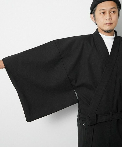 Snow Peak(スノーピーク)の「OUTDOOR KIMONO Pe Serge(着物・メンズ・ブラック/グレー・LARGE/MEDIUM/X-LARGE/2/SMALL/1)」の10枚目の写真