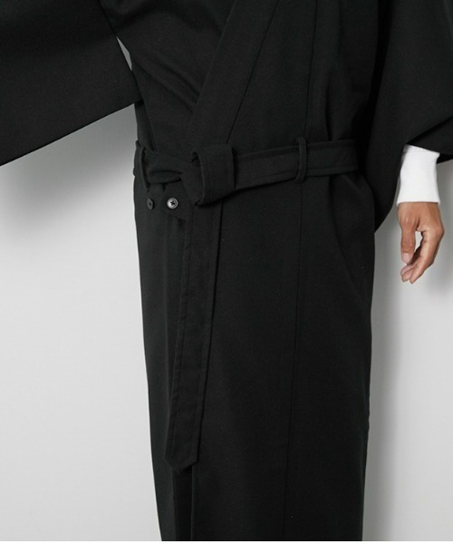 Snow Peak(スノーピーク)の「OUTDOOR KIMONO Pe Serge(着物・メンズ・ブラック/グレー・LARGE/MEDIUM/X-LARGE/2/SMALL/1)」の9枚目の写真
