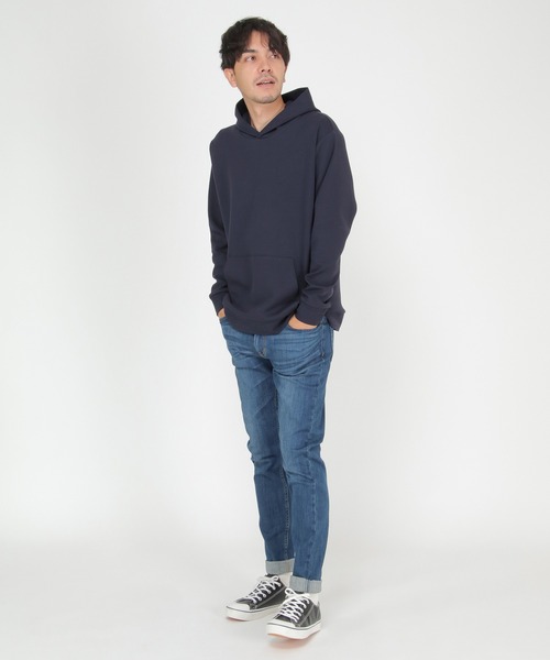 ikka(イッカ)の「【抗菌防臭/吸水速乾】セイケツダンボールプルパーカー【消臭】(パーカー・メンズ・チャコールグレー/ネイビー/オフホワイト/グリーン・S/M/L/XL)」の7枚目の写真