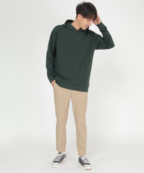 ikka(イッカ)の「【抗菌防臭/吸水速乾】セイケツダンボールプルパーカー【消臭】(パーカー・メンズ・チャコールグレー/ネイビー/オフホワイト/グリーン・S/M/L/XL)」の5枚目の写真