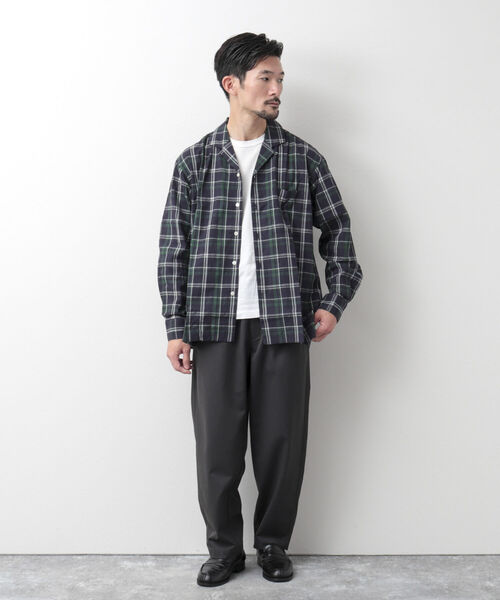 NOLLEY'S goodman（ノーリーズグッドマン）の「パナマチェックオープンカラーシャツ（シャツ/ブラウス・メンズ・イエロー/ブラック×ホワイト/ダークオレンジ/ブルー系その他7・S/M/L）」の14枚目の写真