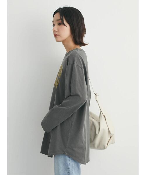 Green Parks(グリーンパークス)の「ピグメントロゴ裾ラウンドプルオーバー*(Tシャツ/カットソー・レディース・チャコールグレー/ブルー/グリーン・FREE)」の22枚目の写真