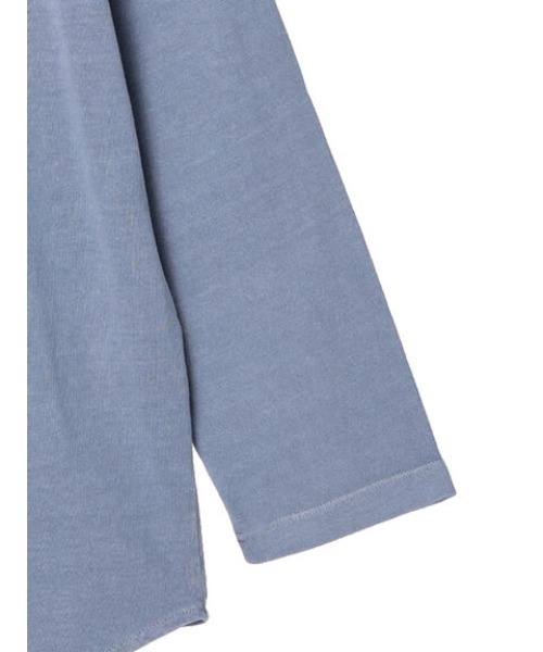 Green Parks(グリーンパークス)の「ピグメントロゴ裾ラウンドプルオーバー*(Tシャツ/カットソー・レディース・チャコールグレー/ブルー/グリーン・FREE)」の10枚目の写真