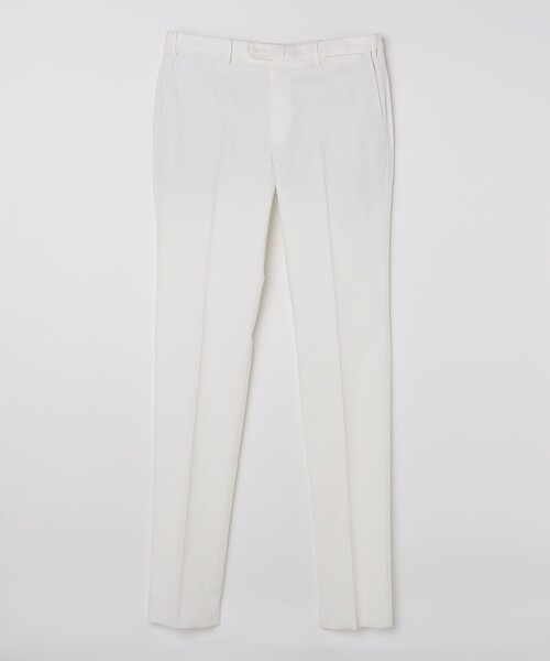 SHIPS（シップス）の「SHIPS: 〈洗濯機可能〉シドグラス コットン 無地 ノープリーツ パンツ（その他パンツ・メンズ・ライトオリーブ/ネイビー/ベージュ系その他/グリーン/ブラウン/ホワイト・46/48/50/44/52/42/54）」の2枚目の写真