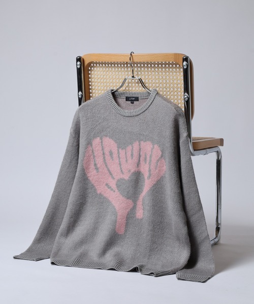 RE730（アールイーセブンサーティー）の「Mohair touch shaggy design crew neck knit / モヘアタッチ総柄デザイン クルーネック シャギーニット unisex（ニット/セーター・メンズ・ベージュ/ピンク/オレンジ/ブルー/アイボリー/ベージュ系1/ブラック系1/グレー/ブラック/ブルー系1/グレー系2/グレー系3/ブラック系2/ベージュ系2/ブラック系4/グレー系1/ブラック系3/グレー系4/ブラック系5/ブラック系6/ブラック系7/ミント/チャコール/ホワイト×ブラック/ホワイト×グレー/ブラック×グリーン/チャコールグレー×ブラック/グレー×ピンク/ブラック×レッド/ホワイト/グレー×サックスブルー/ホワイト×ネイビー/ブラック×グレー・M/L/XL）」の19枚目の写真