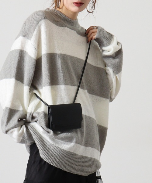 Mohair touch shaggy design crew neck knit / モヘアタッチ総柄デザイン クルーネック シャギーニット unisex（ニット/セーター）｜RE730（アールイーセブンサーティー）