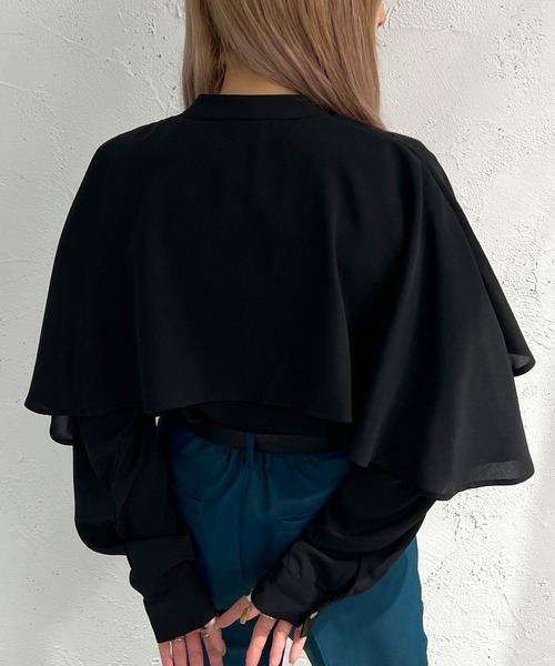 apres jour mignon（アプレジュールミニョン）の「カッティングブラウス【ZOZOTOWN限定アイテム】（シャツ/ブラウス・レディース・オフホワイト/ホワイト系その他/ブラック/グレー系その他・フリー/X-LARGE）」の10枚目の写真