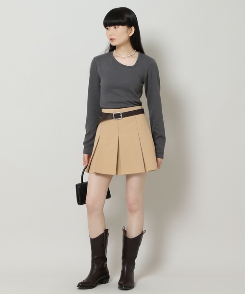 ALAND（エーランド）の「3.3 Field Trip／A-LINEプリーツミニスカート 2164223（スカート・レディース・ベージュ/ネイビー/アイボリー・FREE）」の14枚目の写真