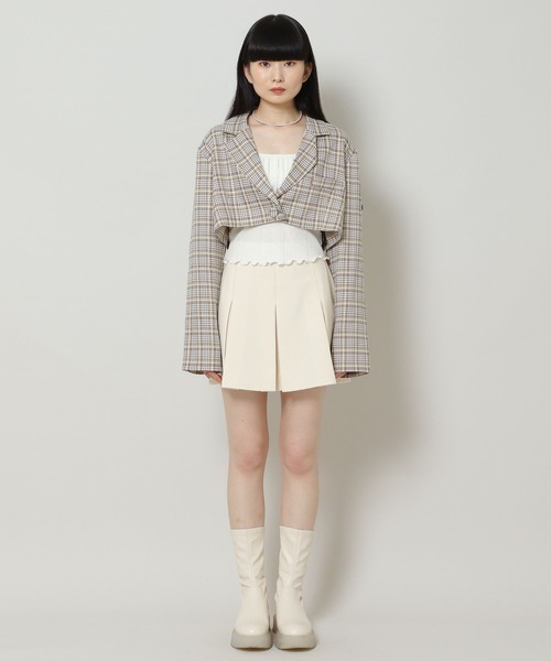 ALAND（エーランド）の「3.3 Field Trip／A-LINEプリーツミニスカート 2164223（スカート・レディース・ベージュ/ネイビー/アイボリー・FREE）」の9枚目の写真