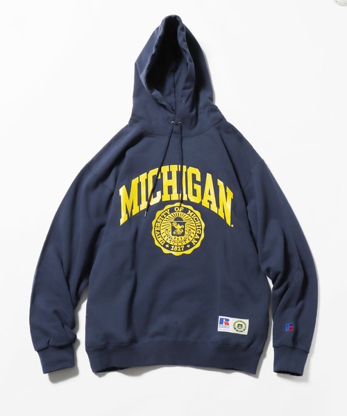 Russell Athletic（ラッセルアスレティック）の「Russell Athletic/ラッセルアスレティック University of Michigan Bookstore Sweat Hoodie フーディー（パーカー・メンズ・ネイビー/グレー/オフホワイト・XL/M/L）」の15枚目の写真