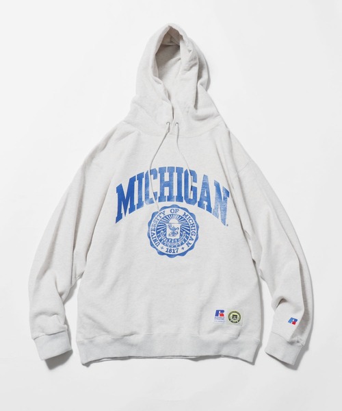 Russell Athletic（ラッセルアスレティック）の「Russell Athletic/ラッセルアスレティック University of Michigan Bookstore Sweat Hoodie フーディー（パーカー・メンズ・ネイビー/グレー/オフホワイト・XL/M/L）」の20枚目の写真
