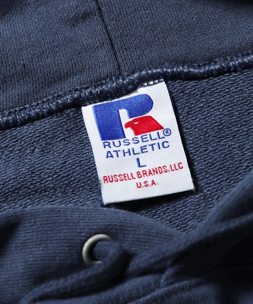 Russell Athletic（ラッセルアスレティック）の「Russell Athletic/ラッセルアスレティック University of Michigan Bookstore Sweat Hoodie フーディー（パーカー・メンズ・ネイビー/グレー/オフホワイト・XL/M/L）」の17枚目の写真