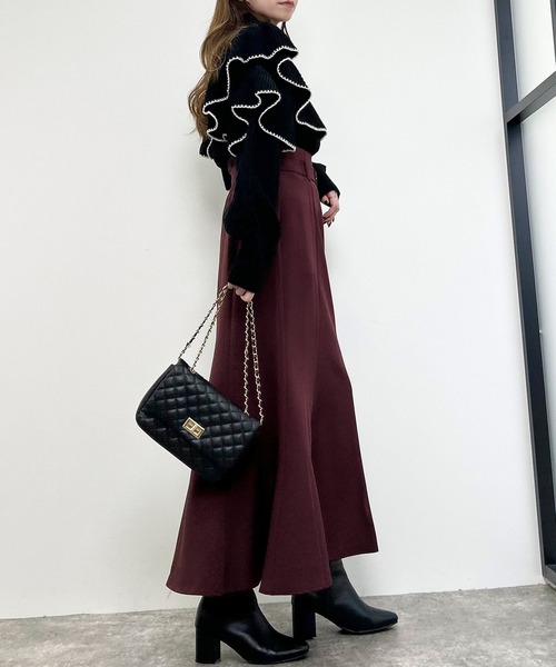 INGNI(イング)の「ボリュームフリルケーブルニット(ニット/セーター・レディース・ブラック系その他2/アイボリー系3/グレー系その他/アイボリー・M)」の18枚目の写真