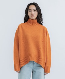 【CINOH/チノ】《STUDIOUS別注》WOOL OVERSIZE HI NECK KNIT/ウールオーバーサイズハイネックニット