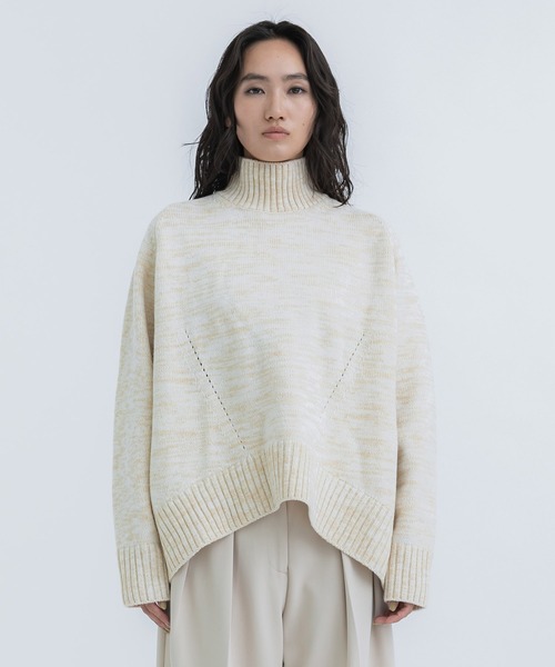 CINOH チノ ウールオーバーサイズハイネックニット CINOH/チノ】《STUDIOUS別注》WOOL OVERSIZE HI NECK KNIT/ウール
