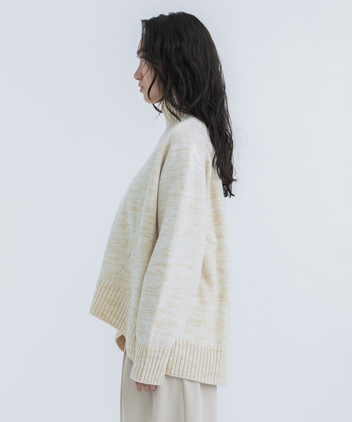 CINOH チノ ウールオーバーサイズハイネックニット CINOH/チノ】《STUDIOUS別注》WOOL OVERSIZE HI NECK KNIT/ウール