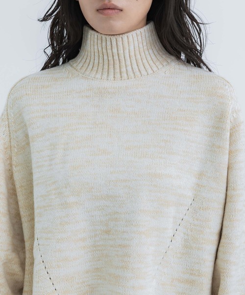 CINOH/チノ】《STUDIOUS別注》WOOL OVERSIZE HI NECK KNIT/ウール