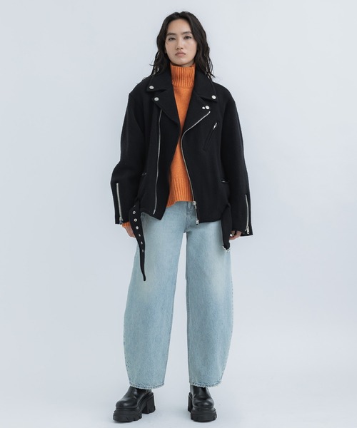 CINOH/チノ】《STUDIOUS別注》WOOL OVERSIZE HI NECK KNIT/ウール