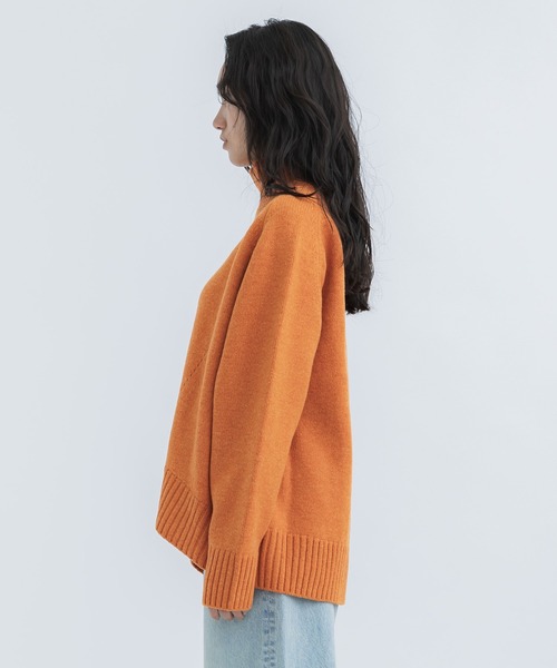 CINOH/チノ】《STUDIOUS別注》WOOL OVERSIZE HI NECK KNIT/ウール