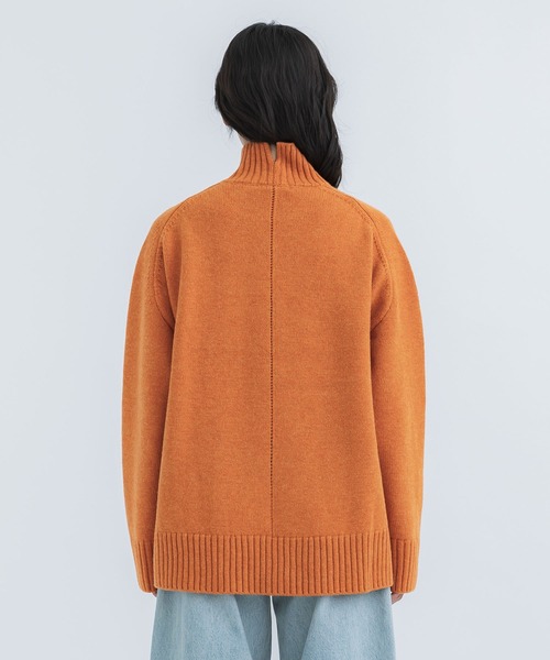 CINOH/チノ】《STUDIOUS別注》WOOL OVERSIZE HI NECK KNIT/ウール