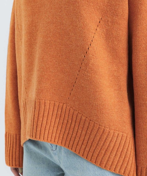 CINOH（チノ）の「【CINOH/チノ】《STUDIOUS別注》WOOL OVERSIZE HI NECK KNIT/ウールオーバーサイズハイネックニット（ニット/セーター・レディース・キナリ/オレンジ・38）」の18枚目の写真