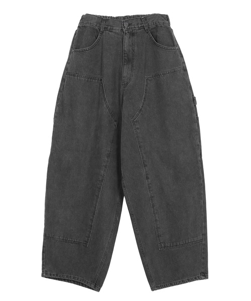 Figments（フィグメンツ）の「デニムバギーパンツ（デニムパンツ・レディース・ブラック/ブルー・MEDIUM/LARGE）」の13枚目の写真