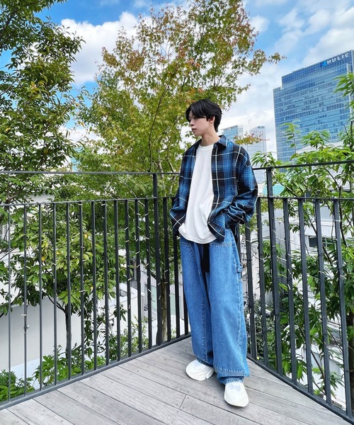 Figments（フィグメンツ）の「デニムバギーパンツ（デニムパンツ・レディース・ブラック/ブルー・MEDIUM/LARGE）」の10枚目の写真