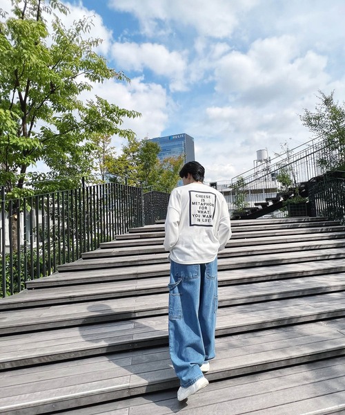 Figments（フィグメンツ）の「デニムバギーパンツ（デニムパンツ・レディース・ブラック/ブルー・MEDIUM/LARGE）」の9枚目の写真