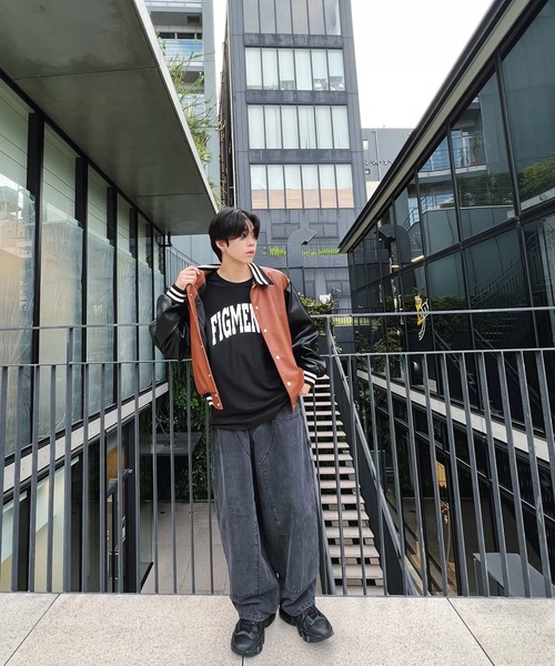 Figments（フィグメンツ）の「デニムバギーパンツ（デニムパンツ・レディース・ブラック/ブルー・MEDIUM/LARGE）」の6枚目の写真