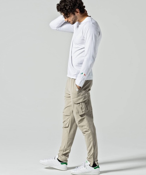 Kappa（カッパ）の「Kappa(カッパ)袖ロゴロングTシャツ（Tシャツ/カットソー・メンズ・ブラック/ホワイト/ネイビー/ライトグレー・XL/XXL/L/M）」の9枚目の写真